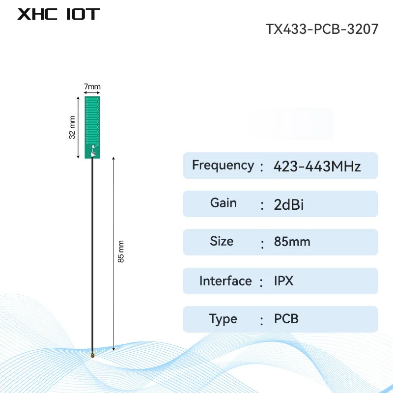 10 шт./лот 433 МГц антенна для печатной платы серия антенн FPC XHCIOT встроенная