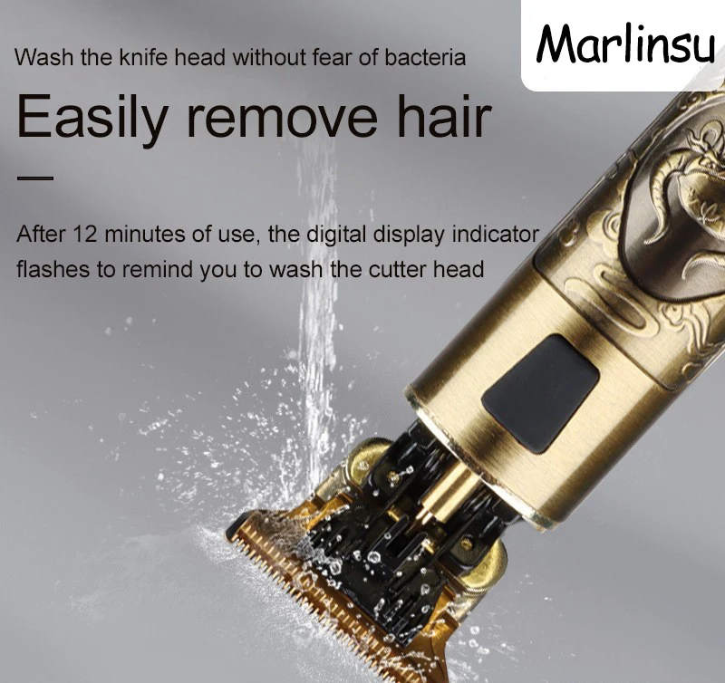 Высококлассная металлическая Мужская электрическая машинка для стрижки волос T9