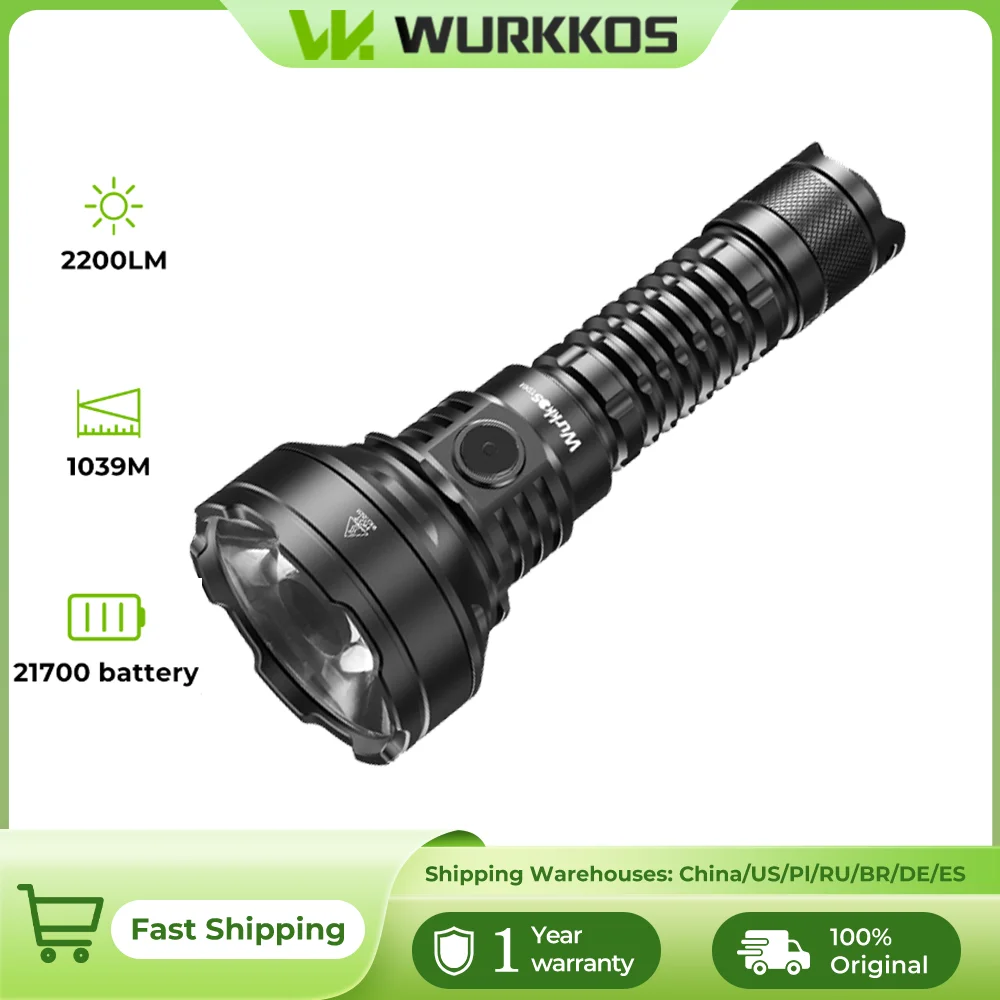 Wurkkos TD01C тактический фонарь USB-C 1800Lm