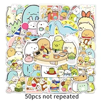 50 pieces cute corner creature anime sticker cartoon waterproof laptop suitcase sticker kids gift kawaii