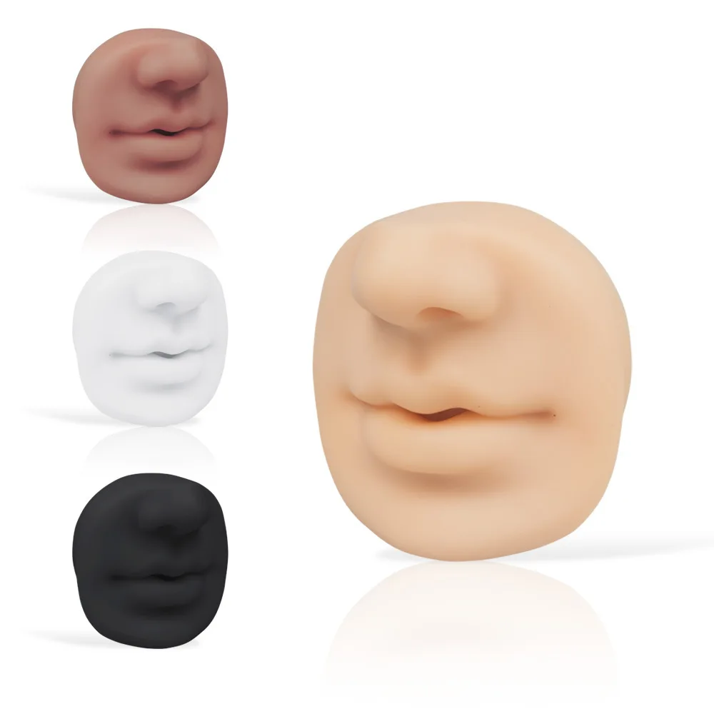 Мягкие силиконовые 3d-аксессуары для практики нанесения татуировок в губах носу