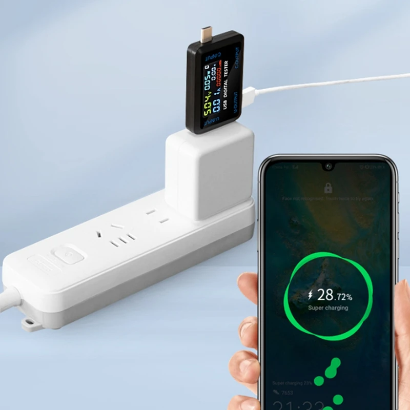 USB Type-C Tester DC Digital Voltmeter Amperimetro Current Voltage Amp Ammeter Power Bank Charger Indicator