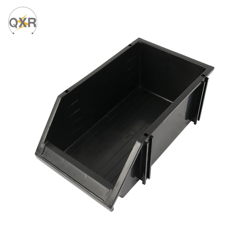 

Q-UDC4 400X250X160mm Up And Down Combination Type Black Plastic ESD Hopper Front Stacking Bin