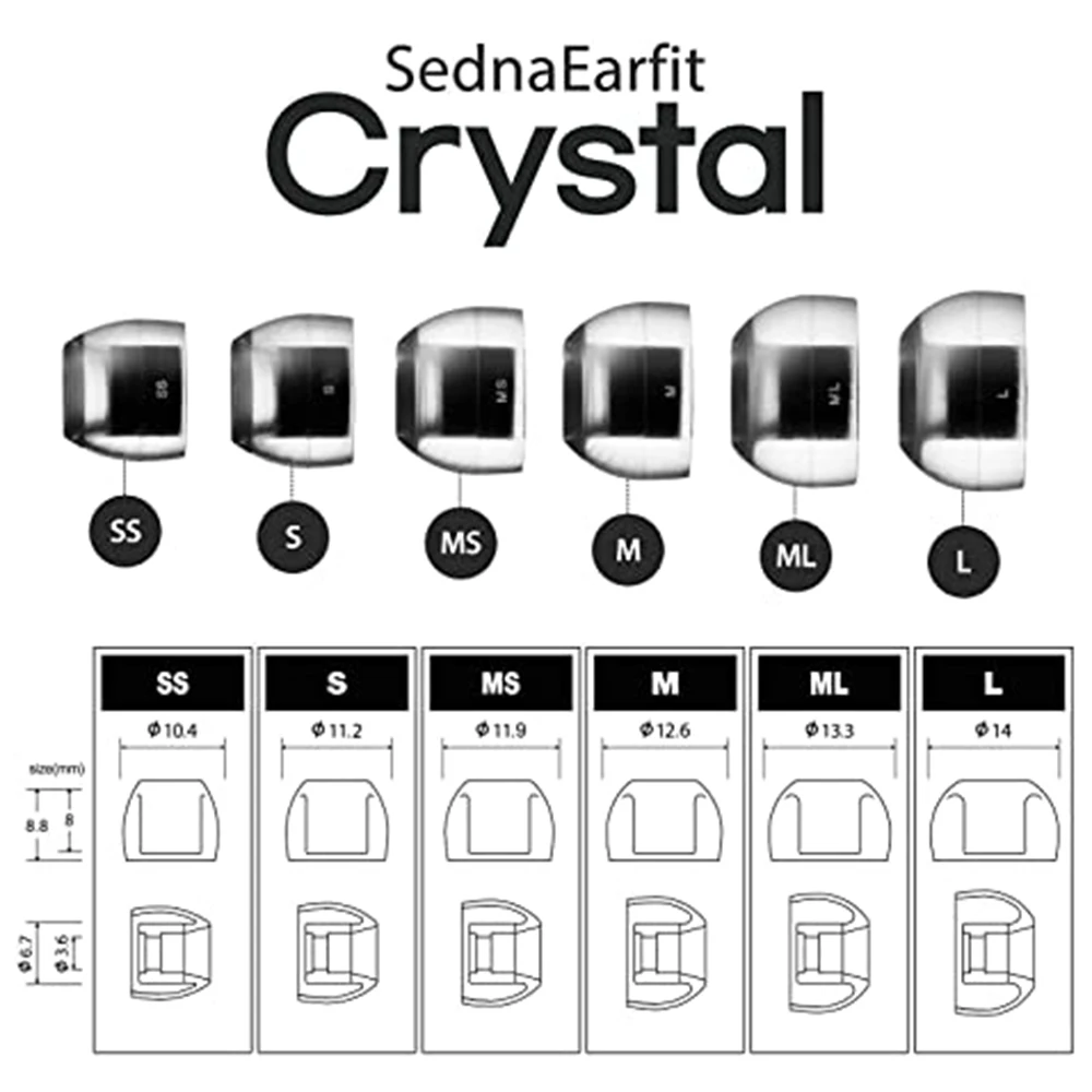Амбушюры для наушников AZLA SednaEarfit Crystal LSR