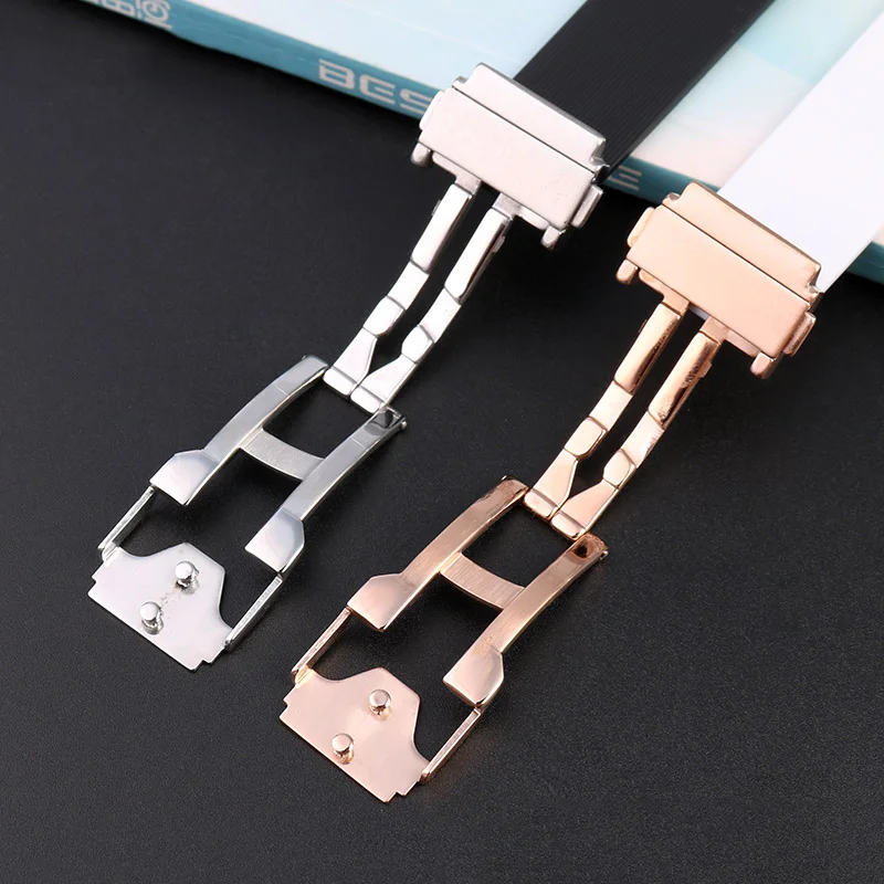 20*13mm  Rubber Watch Band Quartz Fusion Silicone Women Watchband Replace For Hublot Strap Folding Buckle