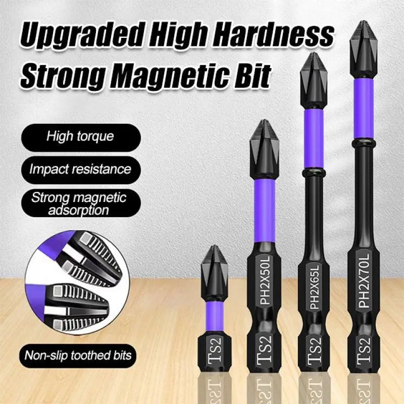 6PC Upgraded High Hardness And Strong Magnetic Bit 25/65/70/
