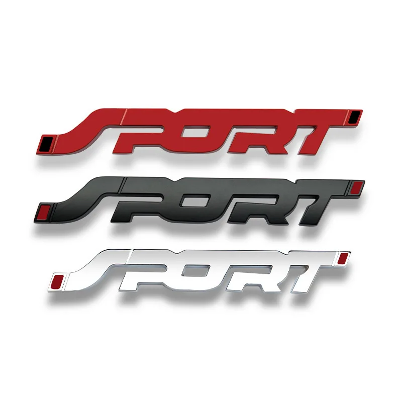 

Car Accessories Sticker Styling Metal 3D Alloy Black Auto Car Trunk Racing Sport Word Letter Logo Emblem Badge Decal Sticker