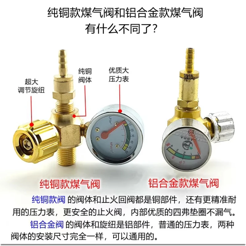 Фото Бутановый газовый клапан, портативная горелка 2 л, инструмент для сварки, манометр, сварочный пистолет 2 л №3