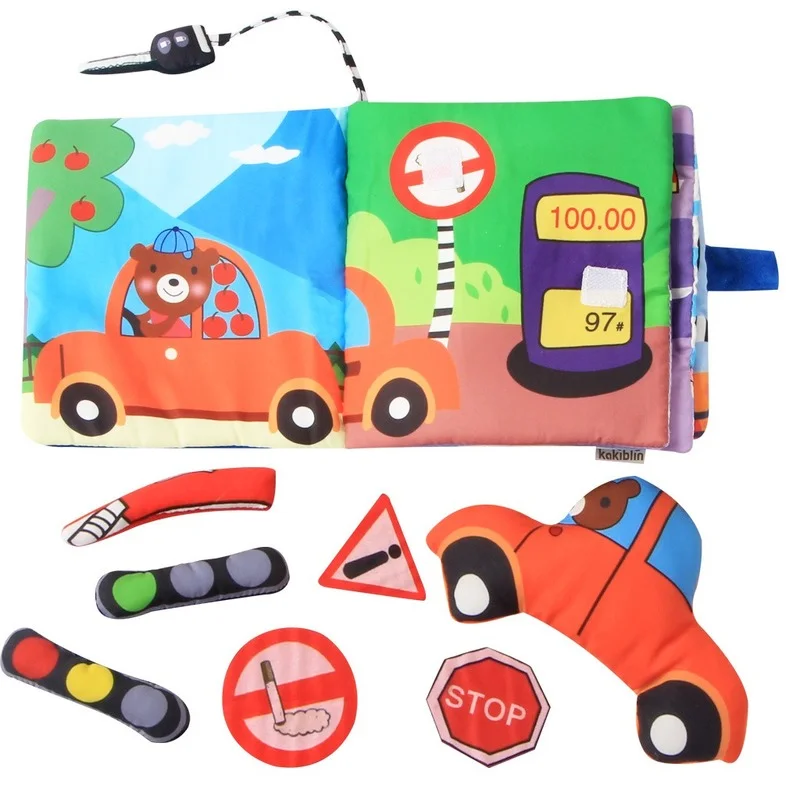 

Baby Cloth Book Early Education Puzzle Transportation Book 0-3 Years Old Children's Enlightenment Can Not Tear The Book Baby