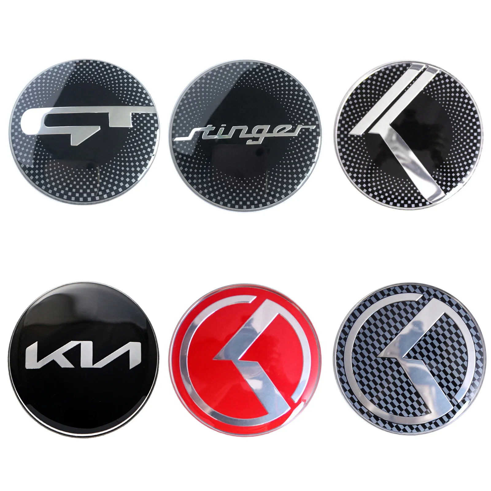 

4 шт. новая эмблема для центрального колпака колеса с логотипом Kia/GT/Stinger для Kia Forte Rio Optima K5 Sorento Cadenza и т. д.