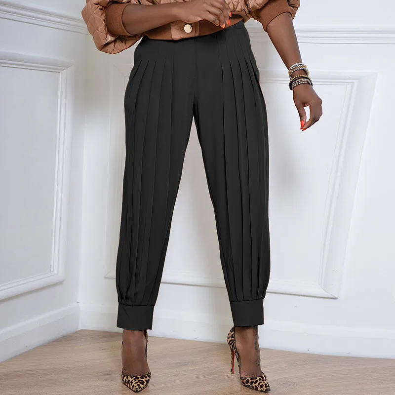 

Black Suit Harem Pants Women Korean Wide Leg Trousers Vintage C Streetwear High Fashion Ulzzang Work Bottoms Lady Trousers
