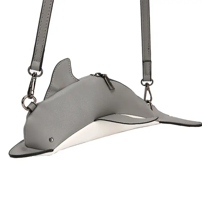 

Women Girl Cute Dolphin Shape PU Leather Handbag Shoulder Messenger Crossbody Bag Satchel Tote Purse