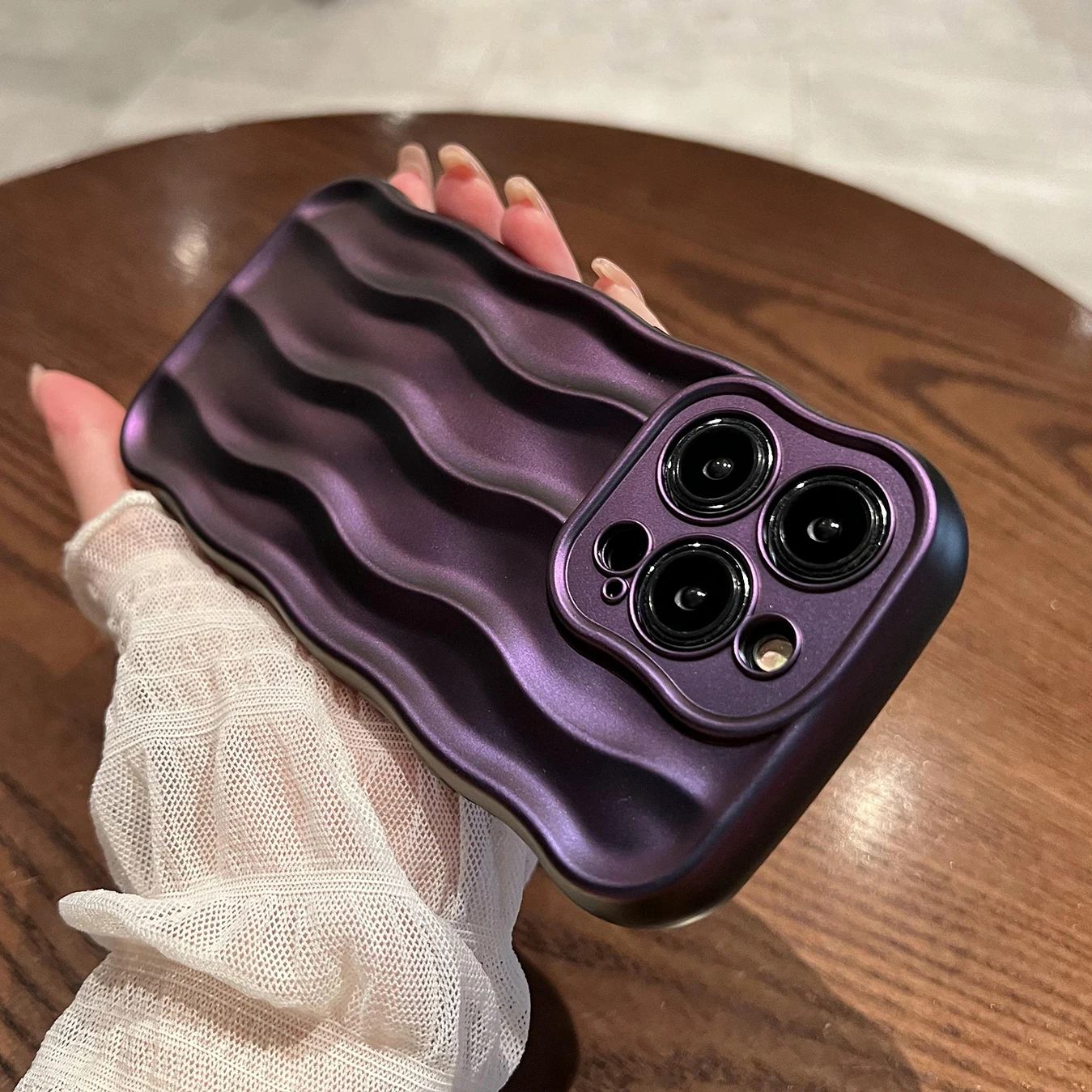 

Curly Wavy Water Ripple Phone Case For iPhone 14 Pro Max 13 12 11 Pro Max 14 Plus Shockproof Bumper Soft Camera Protection Cover