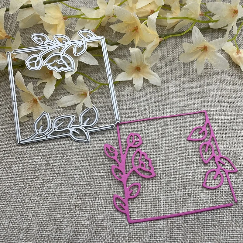 

Square leaf frame Metal Cutting Dies Stencils For DIY Scrapbooking Decorative Embossing Handcraft Die Cutting Template Mold