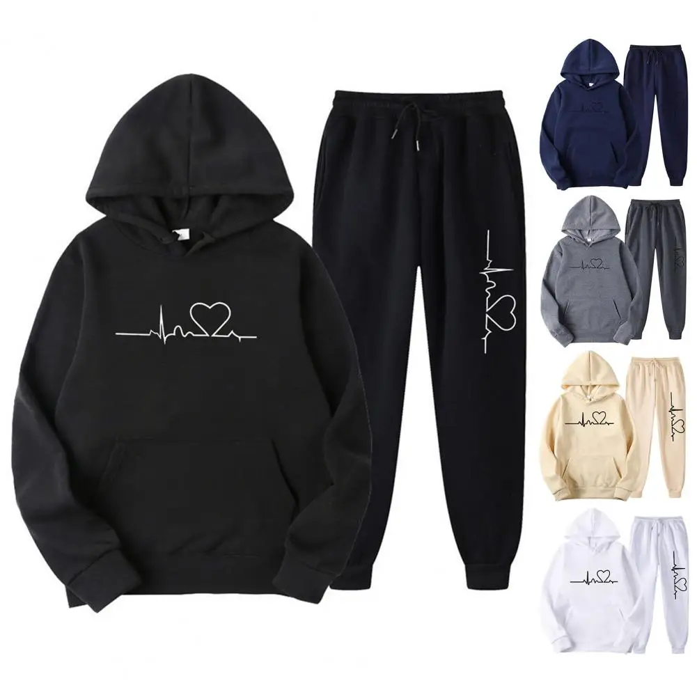 

Men's Sets Hoodies+Pants Autumn Winter Hooded Sweatshirt Sweatpants Fashion Slim Fit Men Set Hoodie Pant Hip Hop Pullover Hoody