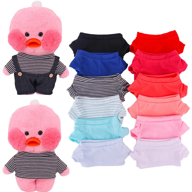 

30 см куклы одежда комбинезон платье + шляпа костюм лалафан аксессуары 30 см желтая утка кукла плюшевая игрушка одежда детские подарки