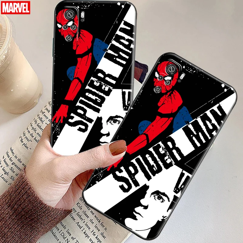 

Marvel Avengers For Xiaomi Redmi Note 10 10T 5G 10S 10 Pro Max 10 Lite Phone Case Soft Silicon Coque Cover Black Funda