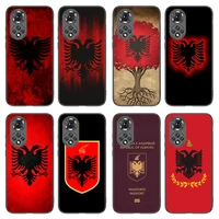 albanien flagge eagle phone case for huawei p30 p40 p50 pro mate 40 40pro honor 50 50pro 50se non slip frame case
