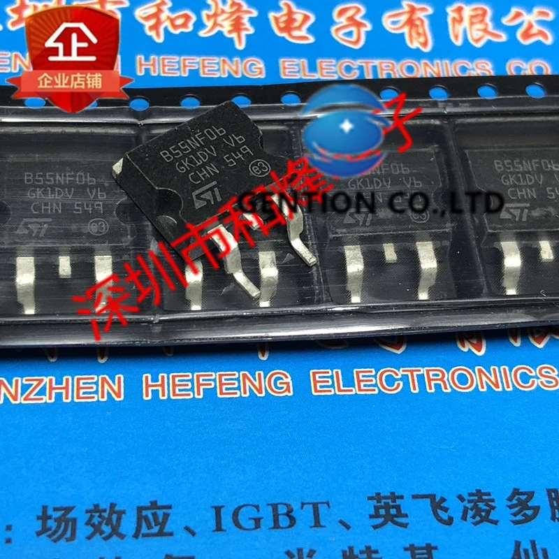 

10PCS B55NF06 STB55NF06 TO-263 60V 50A in stock 100% new and original