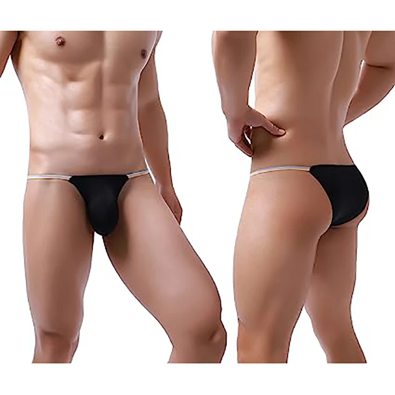 Tyhengta Men's Briefs Low Rise Bikini Underwear Bulge Enhancing Nylon Briefs