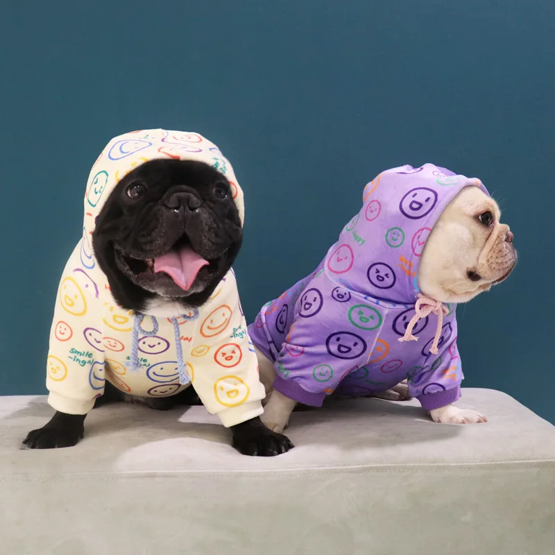 

Pet Dog Clothes Autumn and Winter Fleece Sweater Fashion Hoodie Puppy Clothes French Dou Schnauzer Small Dog Clothing Chihuahua