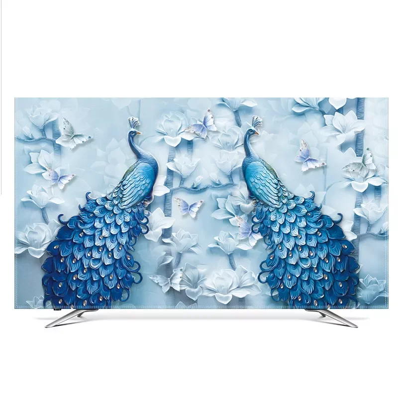 

Cover Dust Cover LCD Computer Monitor Protector for Wall Hanging Desktop Curved Type Screen Soft Fabric Craft LP001