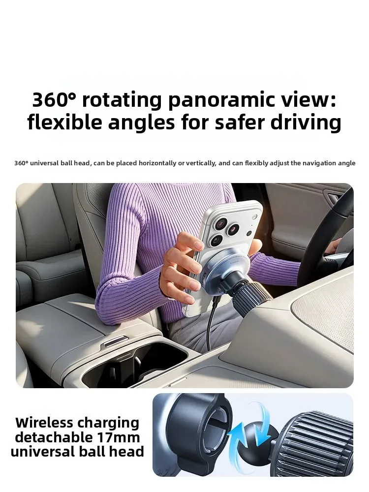UGREEN 25W Магнитное автомобильное беспроводное зарядное устройство-подставка для телефона с сильным магнитом, NTC, сверхнизкая температура, быстрая зарядка для iPhone (art.: 3920dd282e0df) - 3920dd282e0df