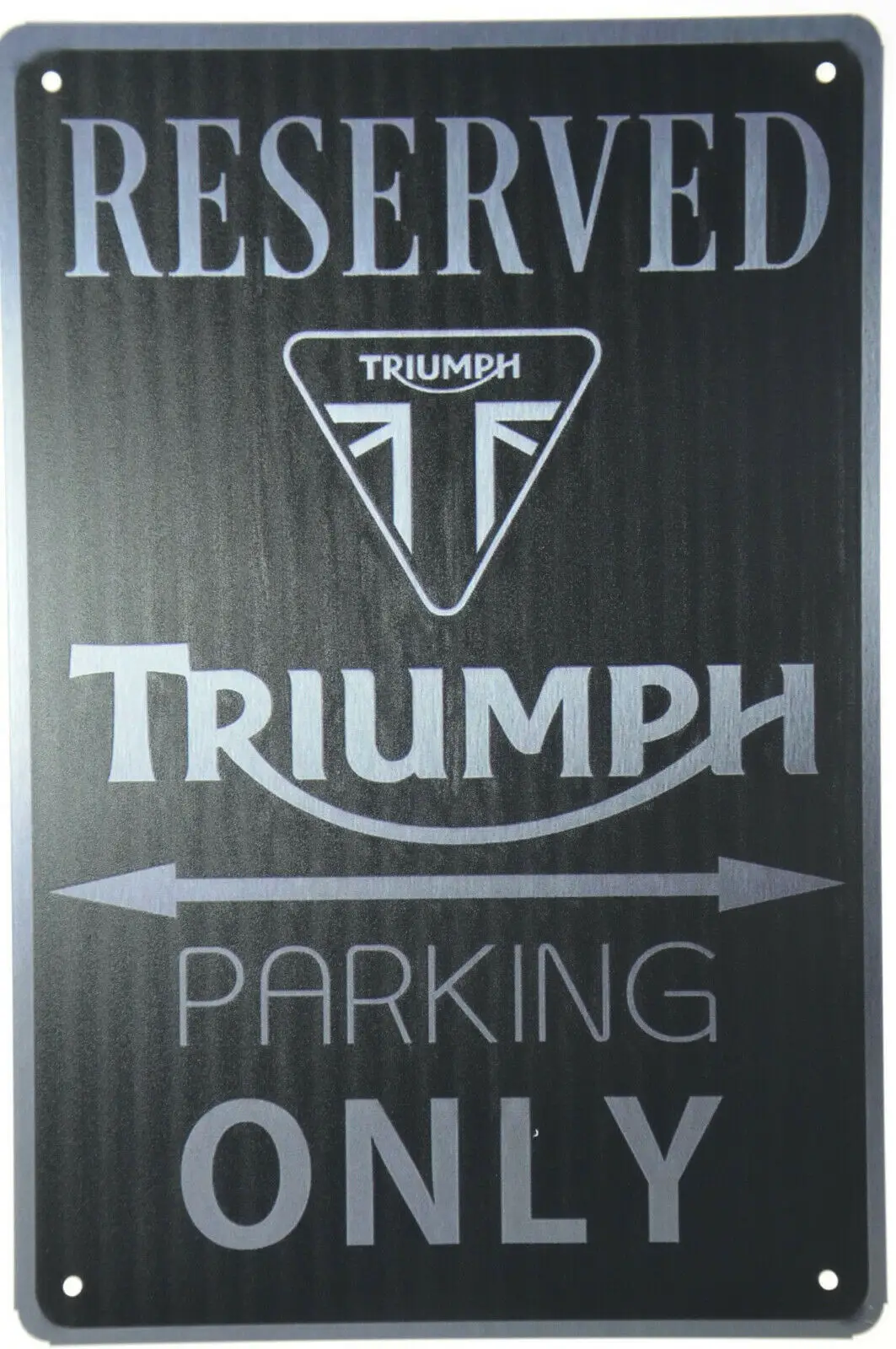 

Triumph Motorcycle Garage Reserved Parking Only metal tin sign Pub Bar Decoration Tin Sign wall art Shabby Chic Decor Plaque