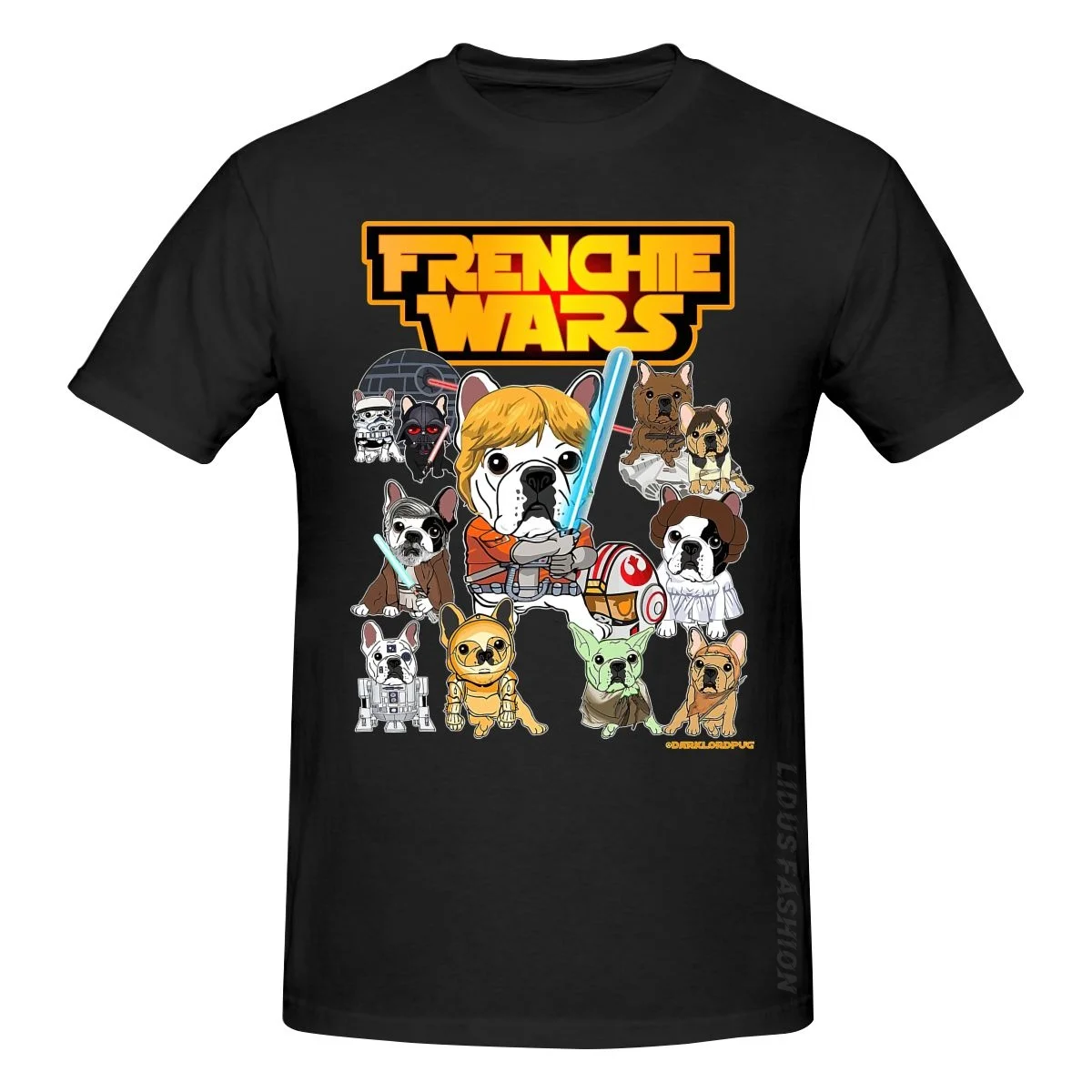 

FRENCHIE WARS Dog T Shirt Clothing Graphics Tshirt Short Sleeve Sweatshirt undershirt Unisex T-shirt Tee