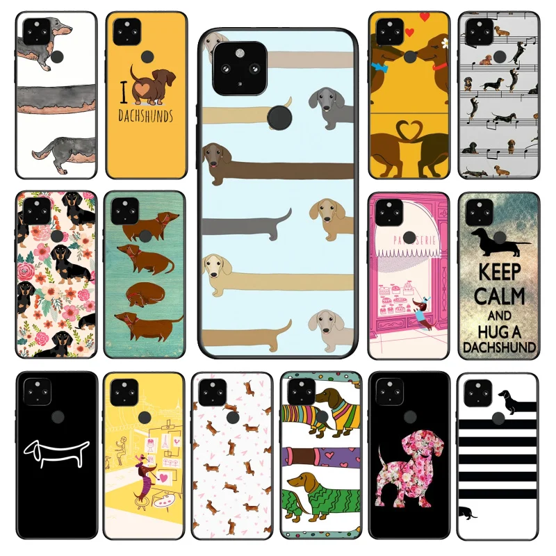 

Cute cartoon Dachshund dog Phone Case for Google Pixel 7 6 Pro 6A 5A 4A 3A Pixel 4 XL Pixel 5 6 4 3 XL 3A XL