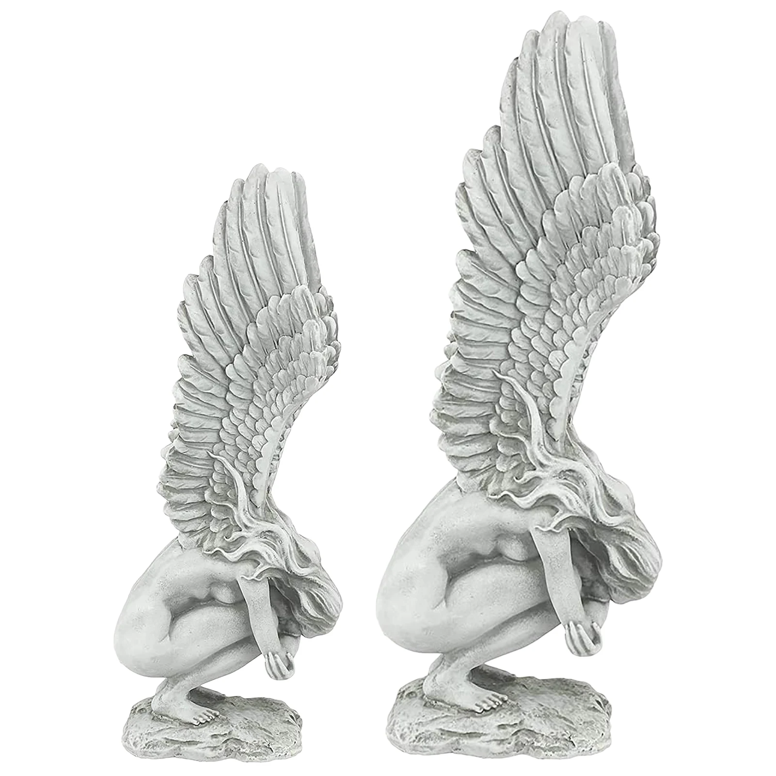 

15/24cm Angel Redemption Statue Angel Fairy Wings Resin Crafts Sculpture Angel Memorial Redemption Statue Home Decor