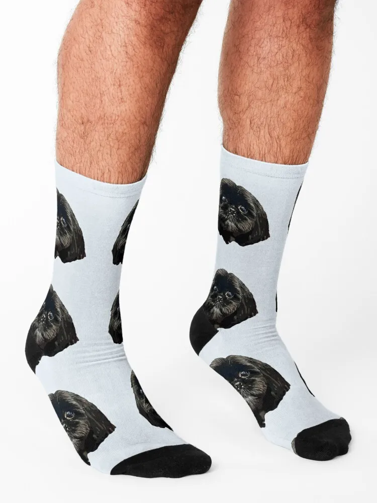 Черные носки для лица щенка ши-тцу