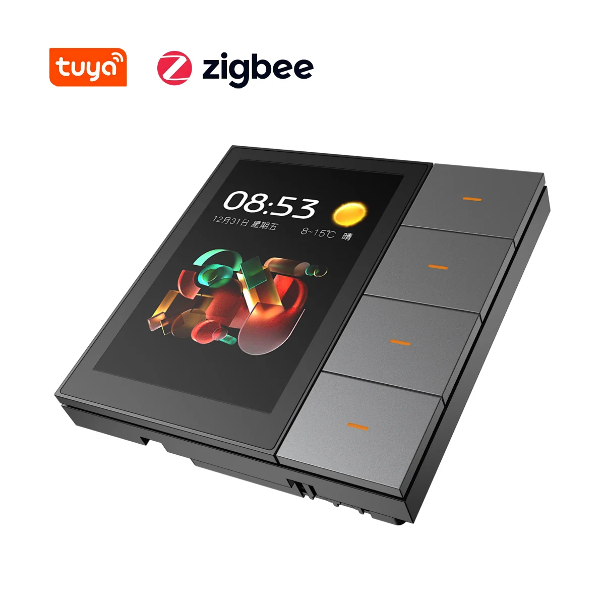 Фото F3-pro Tuya Умная центральная панель управления Настенный переключатель ZigBee Домашняя автоматизация Беспроводная система управления освещением №1