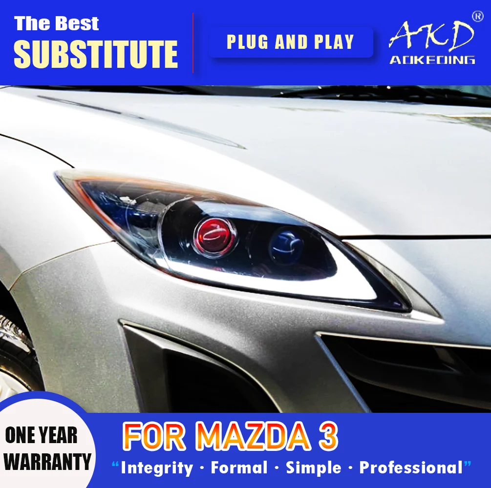 Фара AKD для Mazda 3 светодиодная фара 2011-2015 фары DRL указатель поворота дальний свет