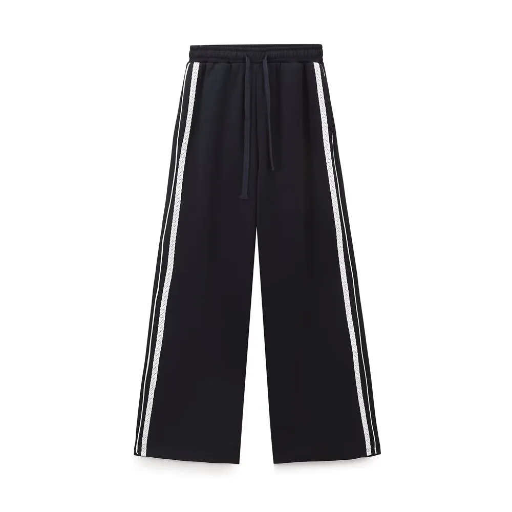 TRAF ZR Элегантный ансамбль с вышивкой Femme комплект из 2 предметов 2024 женский брючный