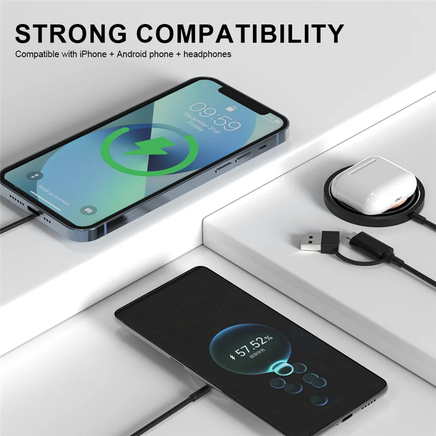 Магнитная Беспроводная зарядная подставка 100 Вт для Macsafe iPhone 14 13 12 Pro Max Mini Phone
