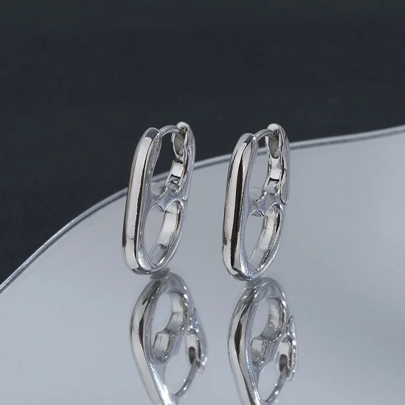 Серьги-гвоздики с двойным сердцем серебро пробы 1 шт. |