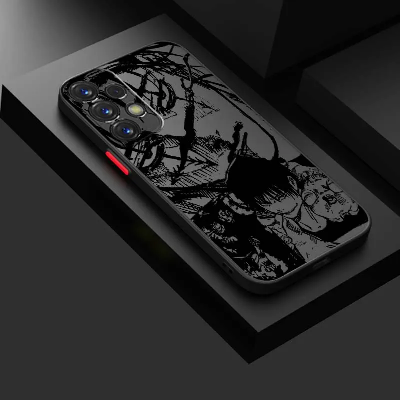 Фото Крутой чехол для телефона Jujutsu Kaisen для Samsung Galaxy A71 A56 A55 A54 A53 A52 A51 A17 A16 A06, матовый полупрозрачный чехол. №3