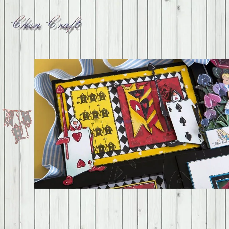 

Новые металлические Вырубные штампы для скрапбукинга покера солдата принадлежности для рукоделия Сделай сам форма для фотоальбома тиснен...