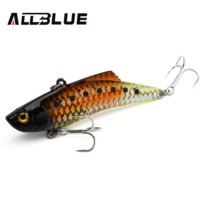 

ALLBLUE Silent VIB Sinking Fishing Lure 53mm 73mm Hard Solid Wobbler Plastic Vibration Bass Pike Artificial Winter Ice Bait