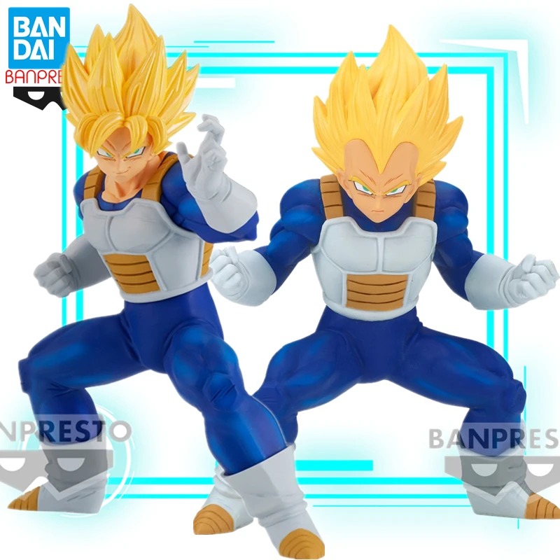 

Bandai Original Dragon Ball Super Chousenshi Retsuden III Dragon Ball Z Vegeta Son Goku SSJ Anime Figure Model Action Toys Gift