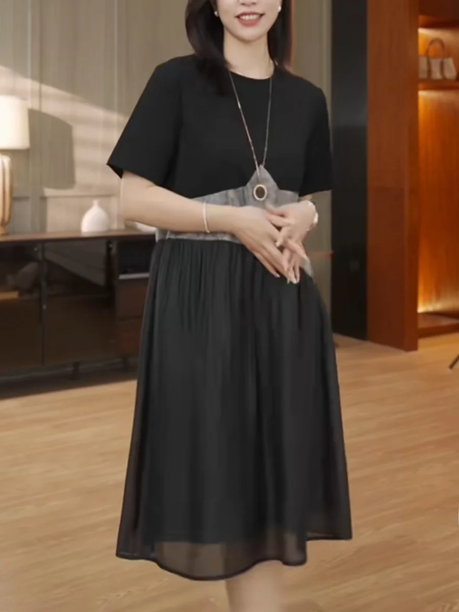 Высококачественное дизайнерское лоскутное платье больших размеров для полных