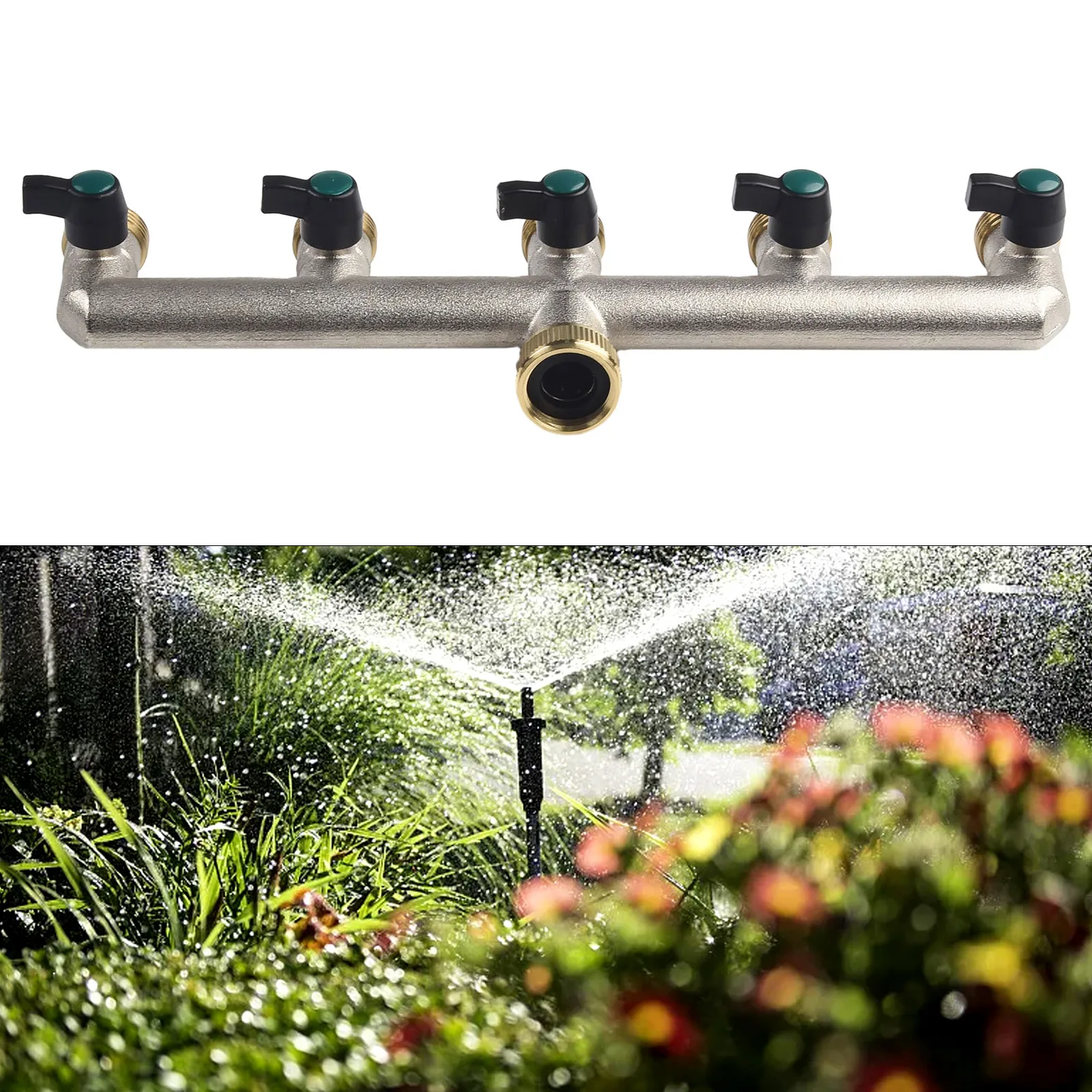 

Water Distributor 5-way Distributor None 0 - 10 Bar 3/4 Inch 308x85x50mm 5 Garden Hose 5-way Water Distributor