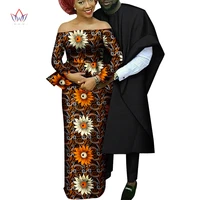bazin africa couple clothing dashiki women shirt top and skirts sets and mens agbada robes suits dashiki party wedding wyq796