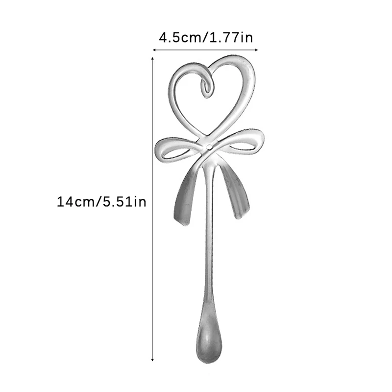 Мини-столовые приборы из нержавеющей стали в форме сердца