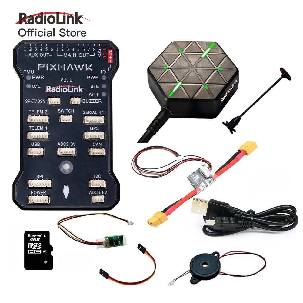 Контроллер полета Radiolink Pixhawk PIX 2.4.8 APM 32 бит FC с GPS M8N SE100 для радиоуправляемого дрона квадрокоптера/6-8 Axis Multirotor Контроллер полета Radiolink Pixhawk PIX 2.4.8 APM 32 бит FC с GPS M8N SE100 для радиоуправляемого дрона квадрокоптера/6-8 Axis Multirotor