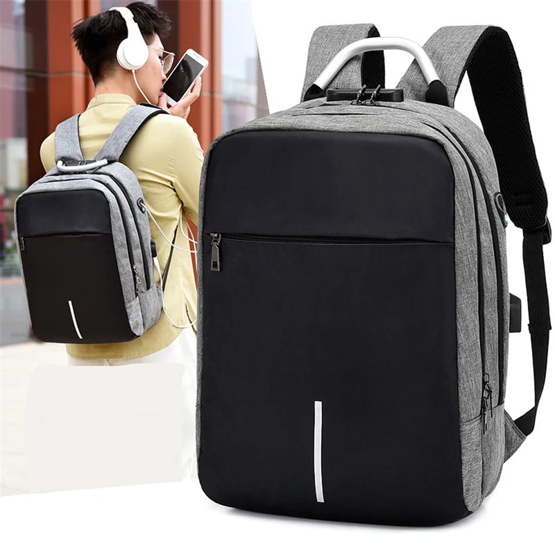 

Рюкзак мужской/женский, для ноутбука, вместительный, с USB-зарядкой и защитой от кражи