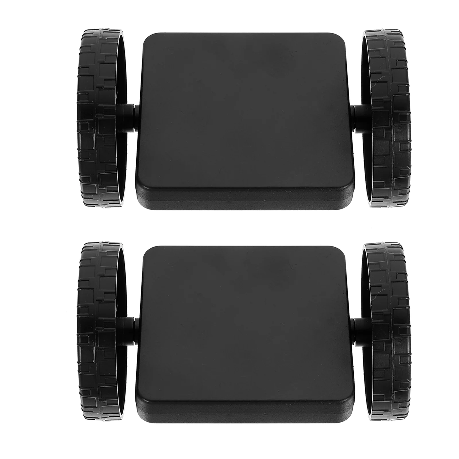 

Hot 2Pcs/Set kids Magnetic building block wheels Bricks Designer Magnet Assemble DIY Models Car base accessory Black color