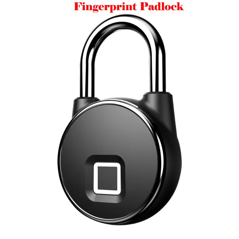 

Smart Fingerprint Padlock IP66 Waterproof Long Time Standby USB Charging Keyless Digital Lock For Bag Bike Door Cabinet Suitcase