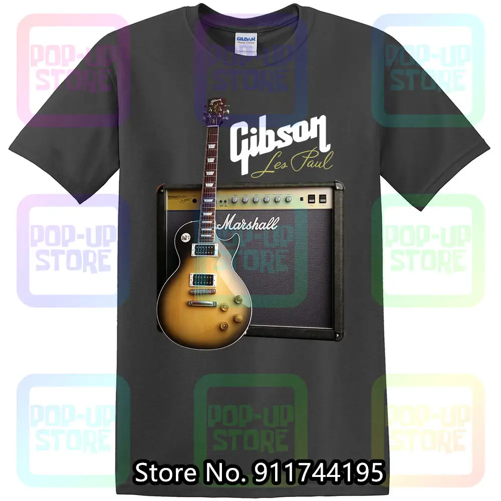 Футболка с изображением гитары Gibson Les Paul хлопок 100% комфорт размер S-5XL | Мужская